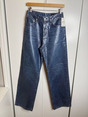 Adriano Goldschmied Coated Denim Wide Leg Jeans - $215 NWT
